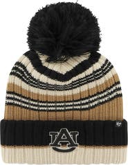 '47 Women's '47 Khaki Auburn Tigers Barista Cuffed Knit Hat with Pom