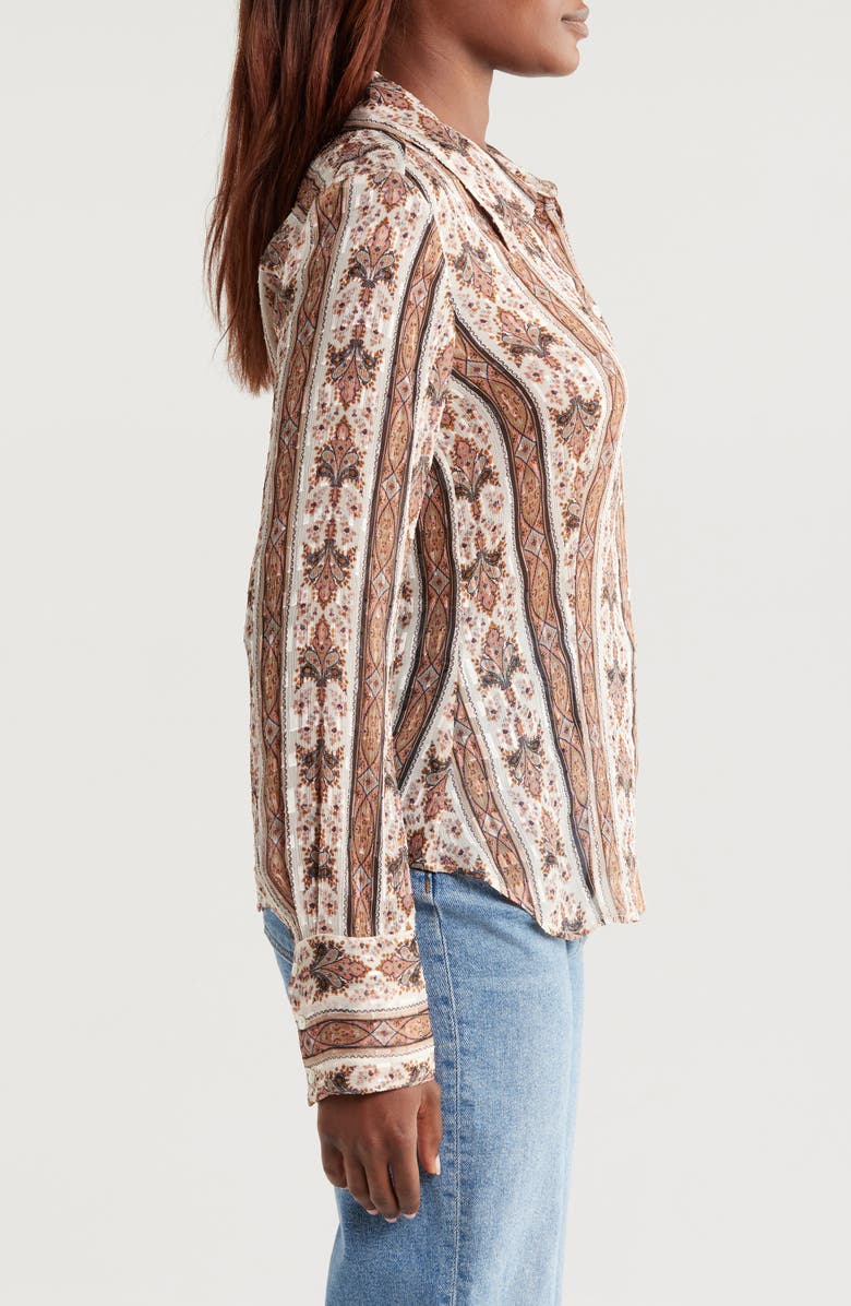 PAIGE Desano Stripe Silk Blend Shirt, Alternate, color,