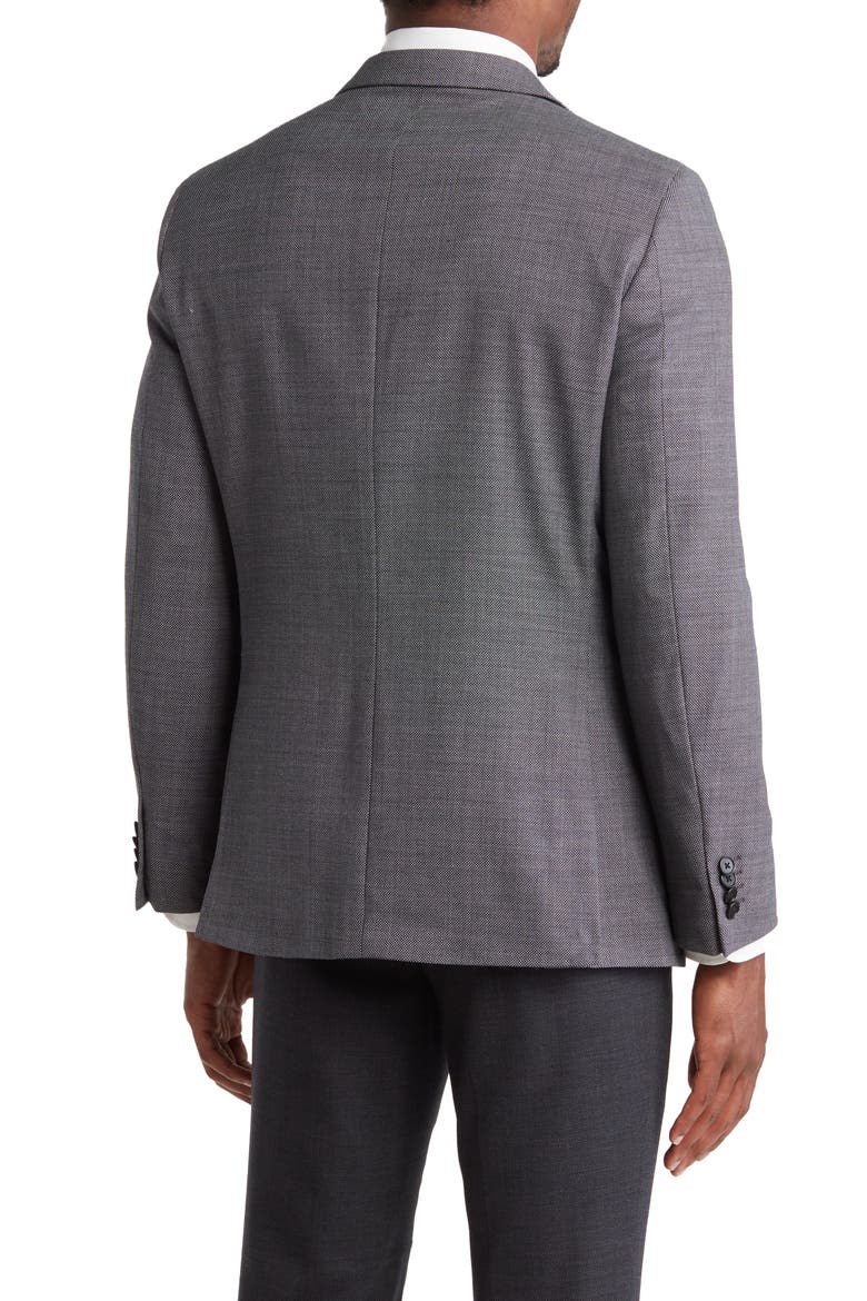Charcoal Grey Birdseye Stretch Suit Jacket, Alternate, color, CHARCOAL GREY