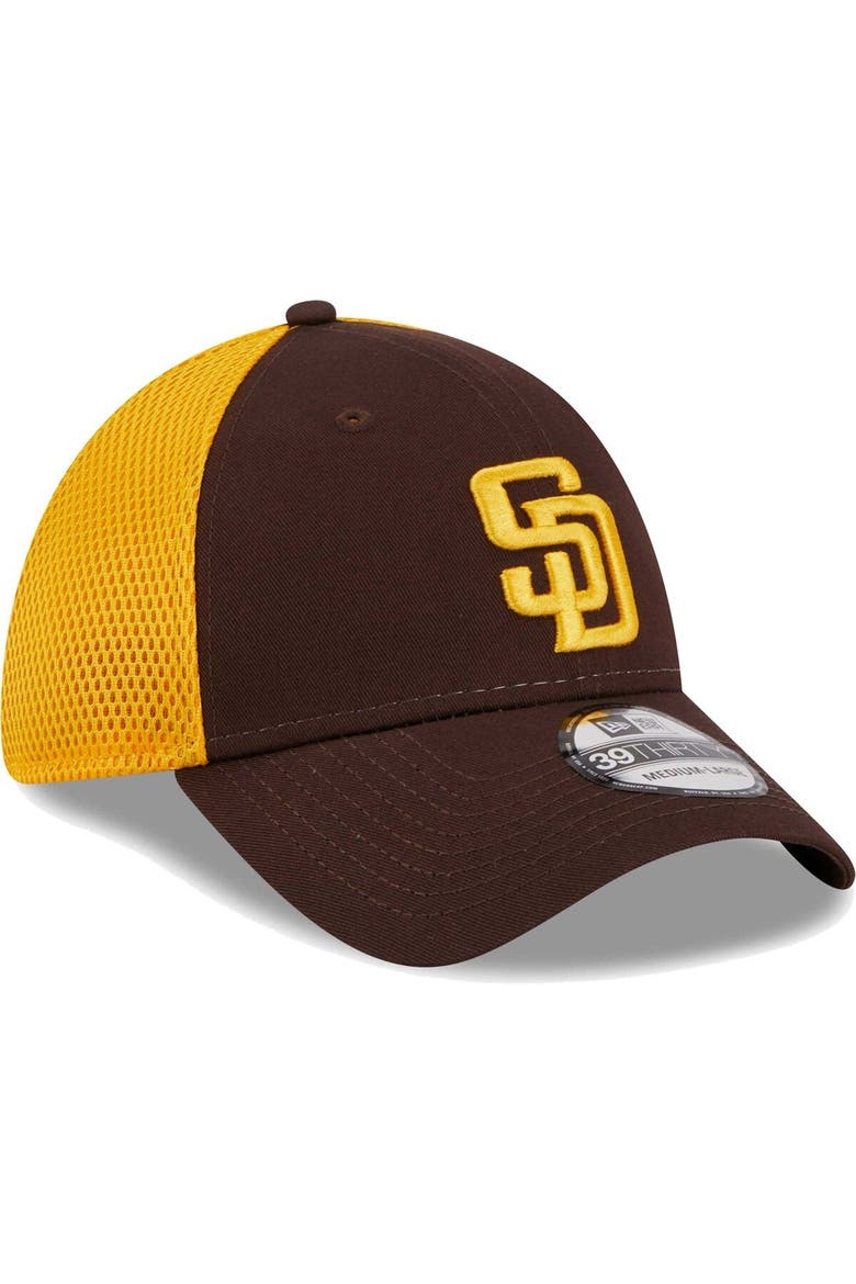 Men's New Era Brown San Diego Padres Team Neo 39THIRTY Flex Hat, Alternate, color, Brown