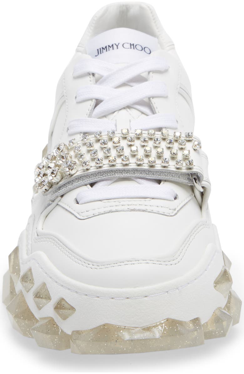 Jimmy Choo Crystal Embellished Low Top Sneaker, Alternate, color,