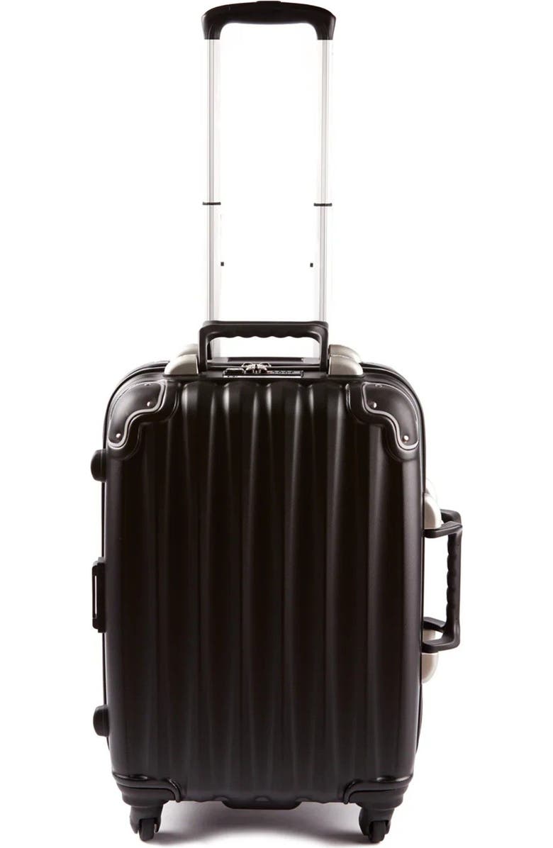 VinGardeValise Piccolo 5-Bottle Wine & Spirits Suitcase, Main, color, Black