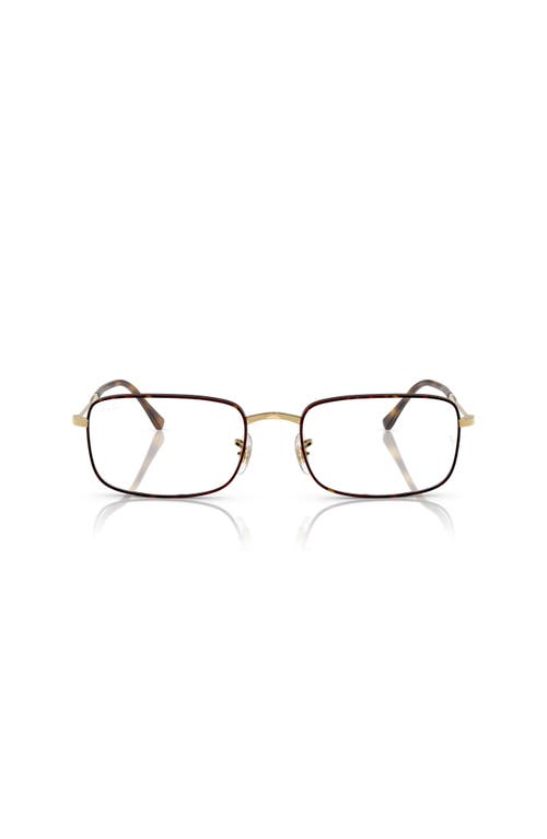 Ray Ban Ray-ban 56mm Irregular Optical Glasses In Brown