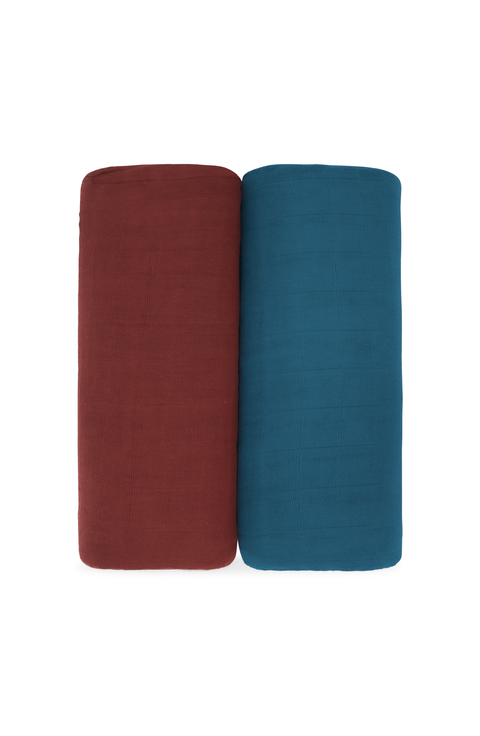 Muslin Swaddle Blanket, 2 Pack