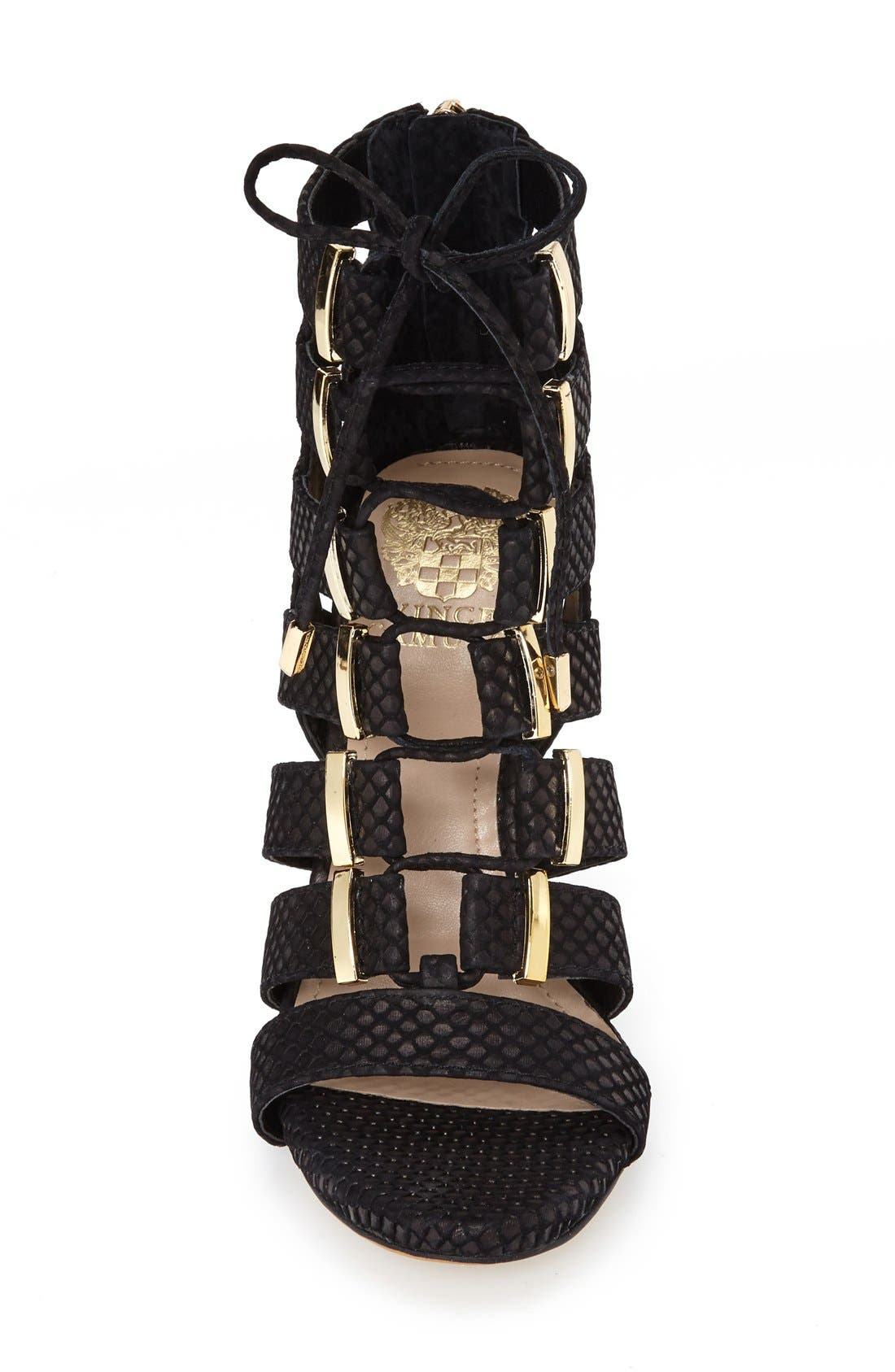 Vince Camuto 'Freshi' Snake Embossed Ghillie Sandal, Alternate, color, 