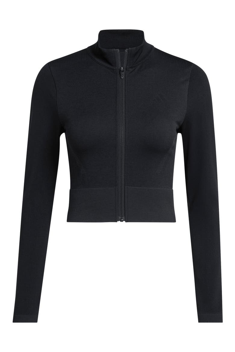CLIMACOOL Full-Zip Knit Jacket, Alternate, color, BLACK