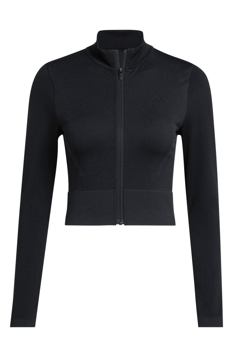 adidas CLIMACOOL Full-Zip Knit Jacket, Alternate, color, Black