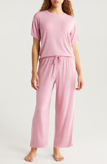 Nordstrom Moonlight Eco Easy Rib Pajamas In Pink Prince