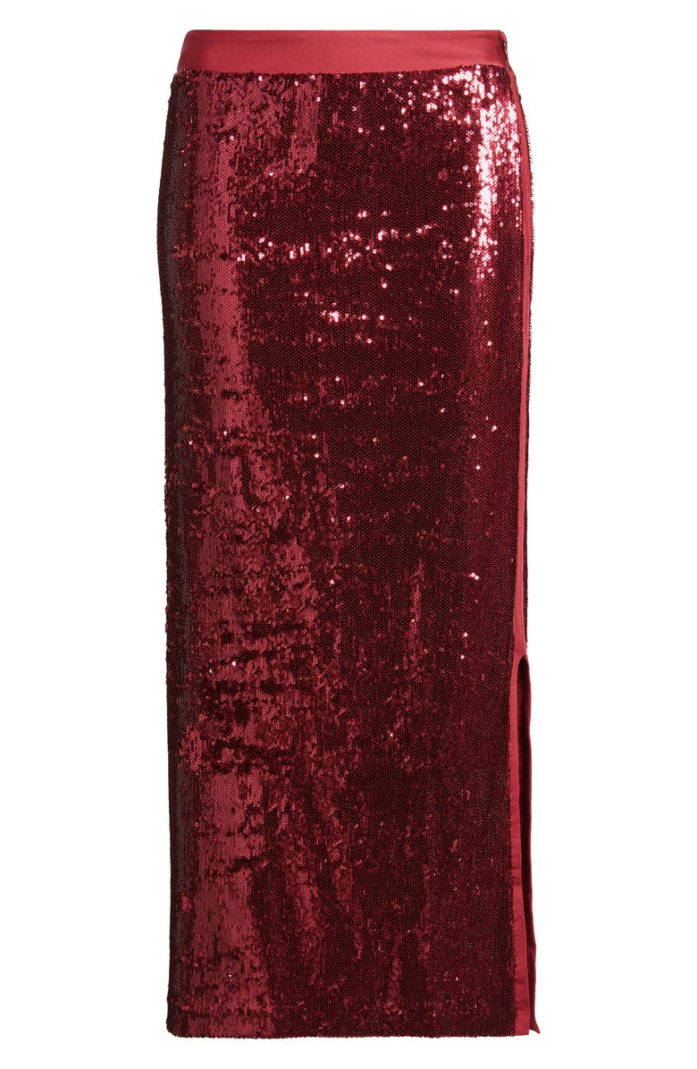 BOSS Ebibi Sequin Pencil Skirt, Alternate, color, Deep Ruby