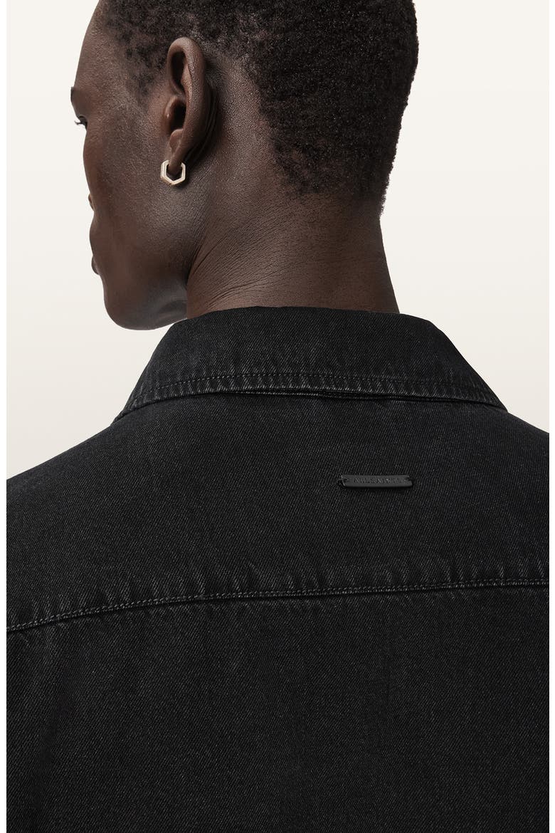 Dolwen Cotton Zip Shirt Jacket, Alternate, color, ORCA BLACK