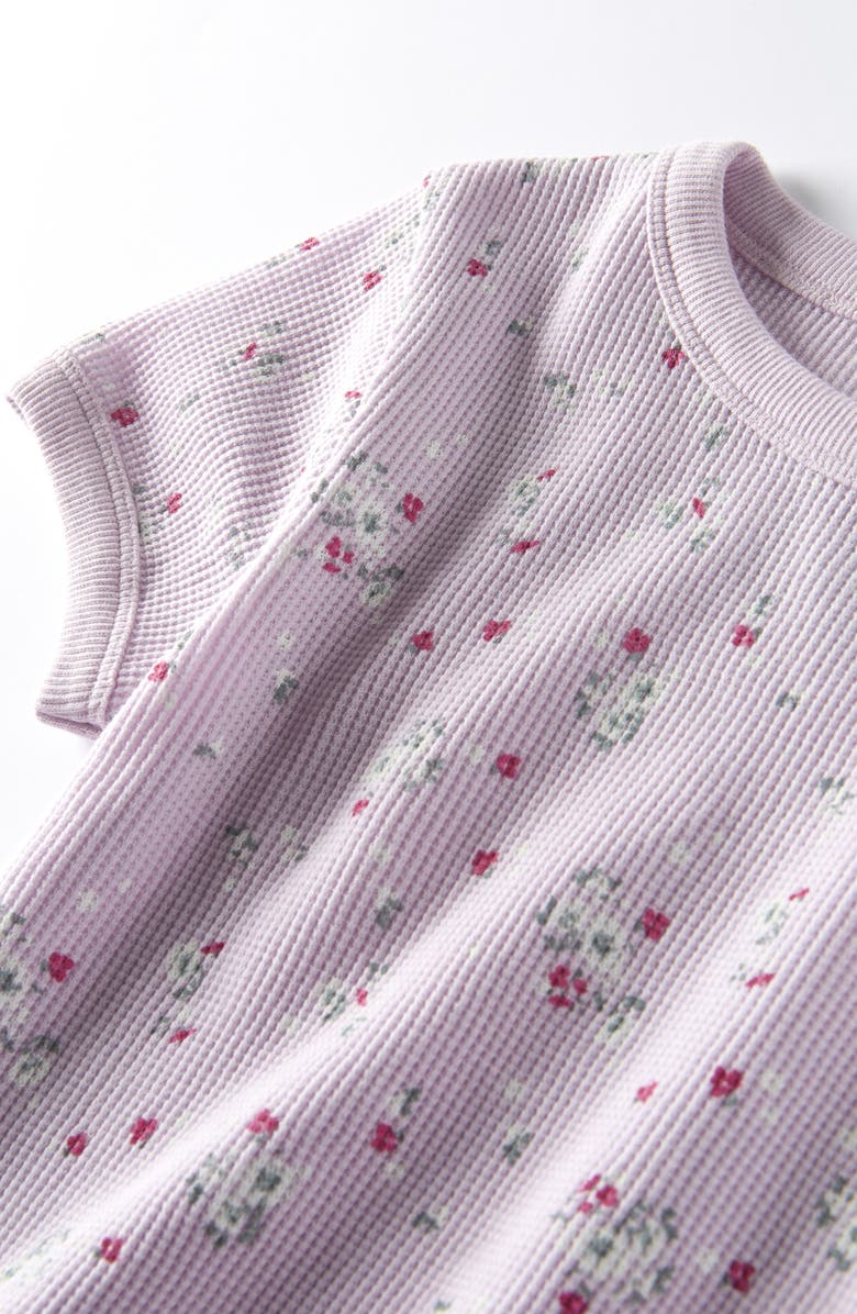 Treasure & Bond Kids' Waffle Thermal T-Shirt, Alternate, color, Purple Petal Kacy Floral
