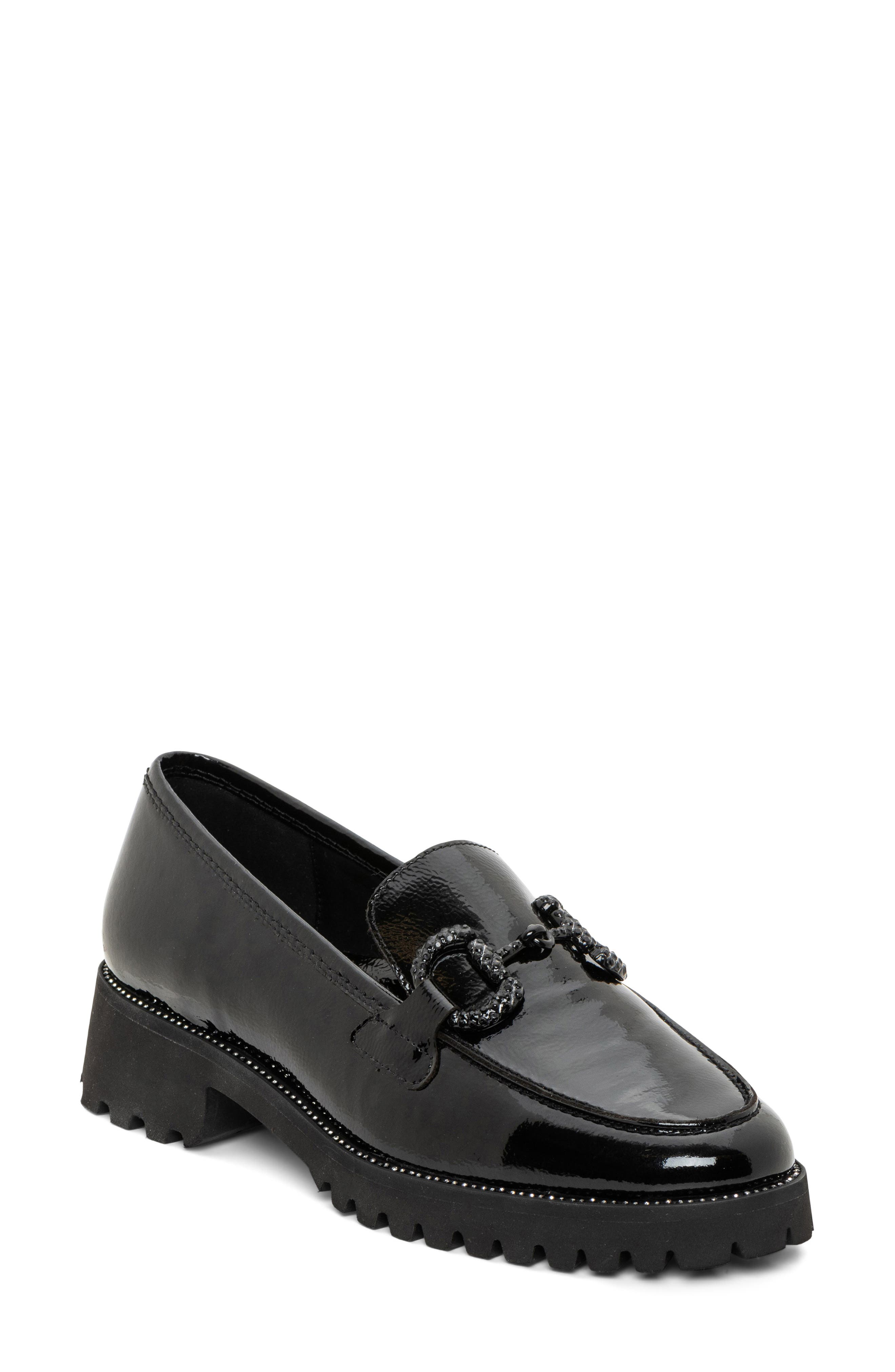 ara Krysalia Moc Toe Bit Loafer, Main, color, Black