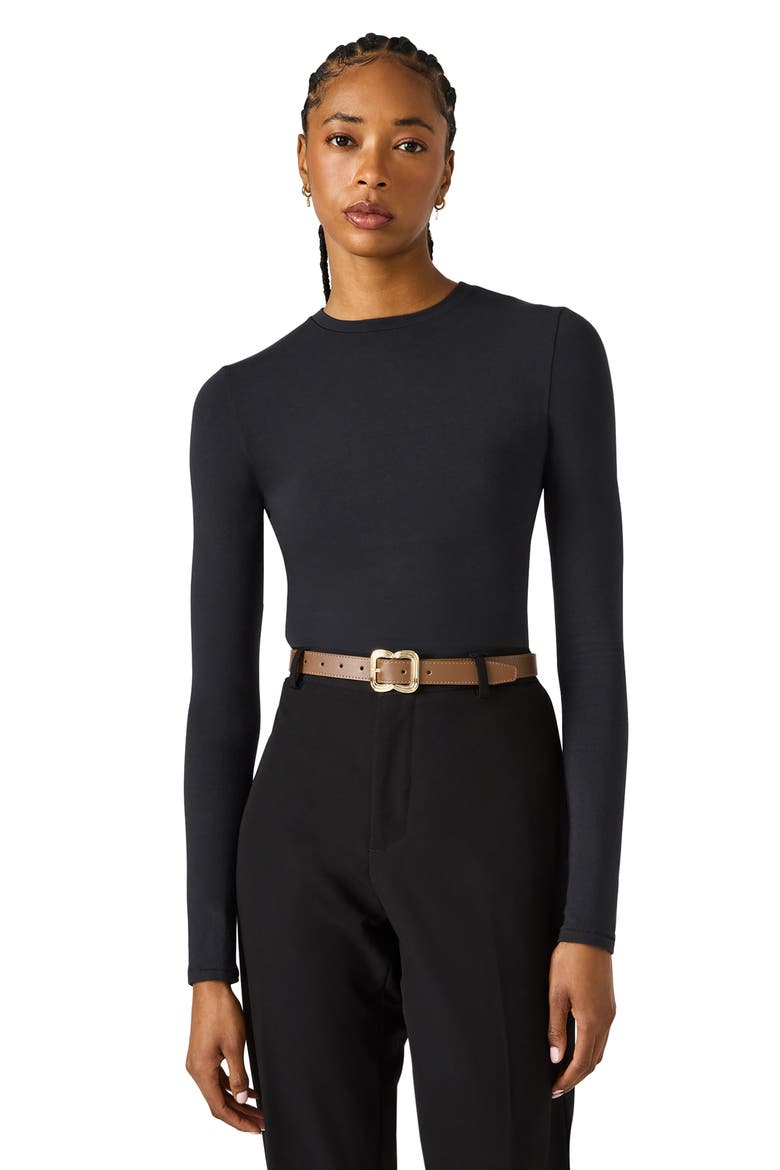 Faux Leather Elongated Buckle Belt, Alternate, color, OATMEAL-BROWN
