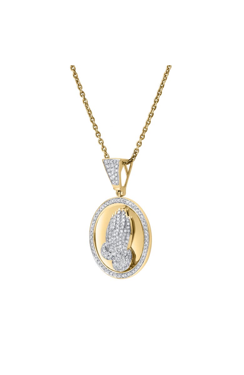 LuvMyJewelry Virtue 10K Gold Diamond Pendant - 0.85 CT, Main, color, 10K Yellow Gold