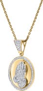 LuvMyJewelry Virtue 10K Gold Diamond Pendant - 0.85 CT