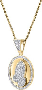 LuvMyJewelry Virtue 10K Gold Diamond Pendant - 0.85 CT