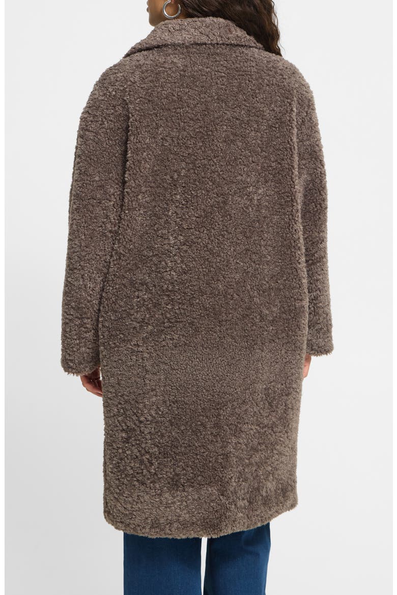 Faux Fur Coat, Alternate, color, FALCON