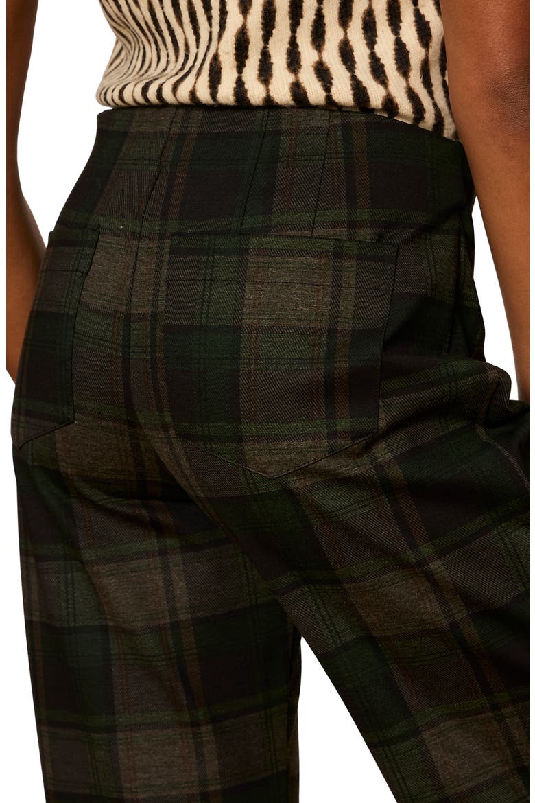 Relay Plaid Pull-On Pants, Alternate, color, KALAMATA GREEN PLAID