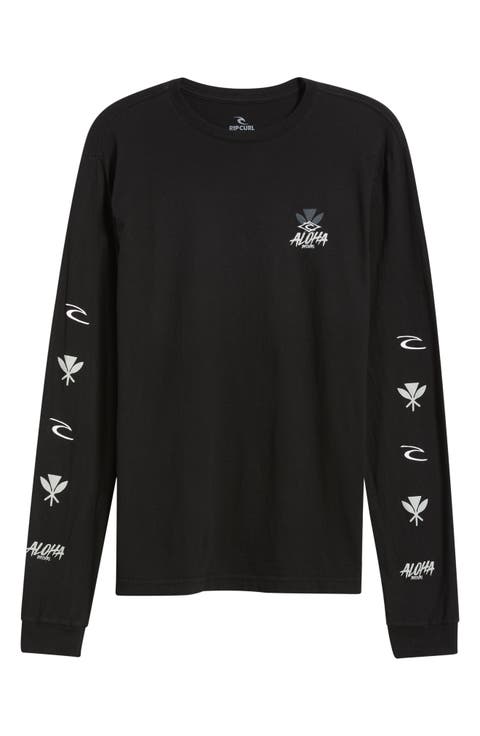 Hawaii Tapa Hex Graphic Long Sleeve T-Shirt