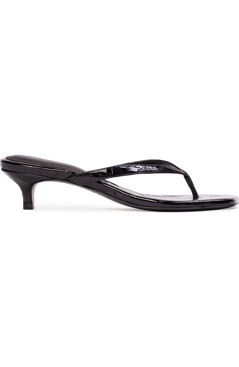 BLACK SUEDE STUDIO Kendal 35 Croc Sandal, Main, color, Black Croc Patent Leather