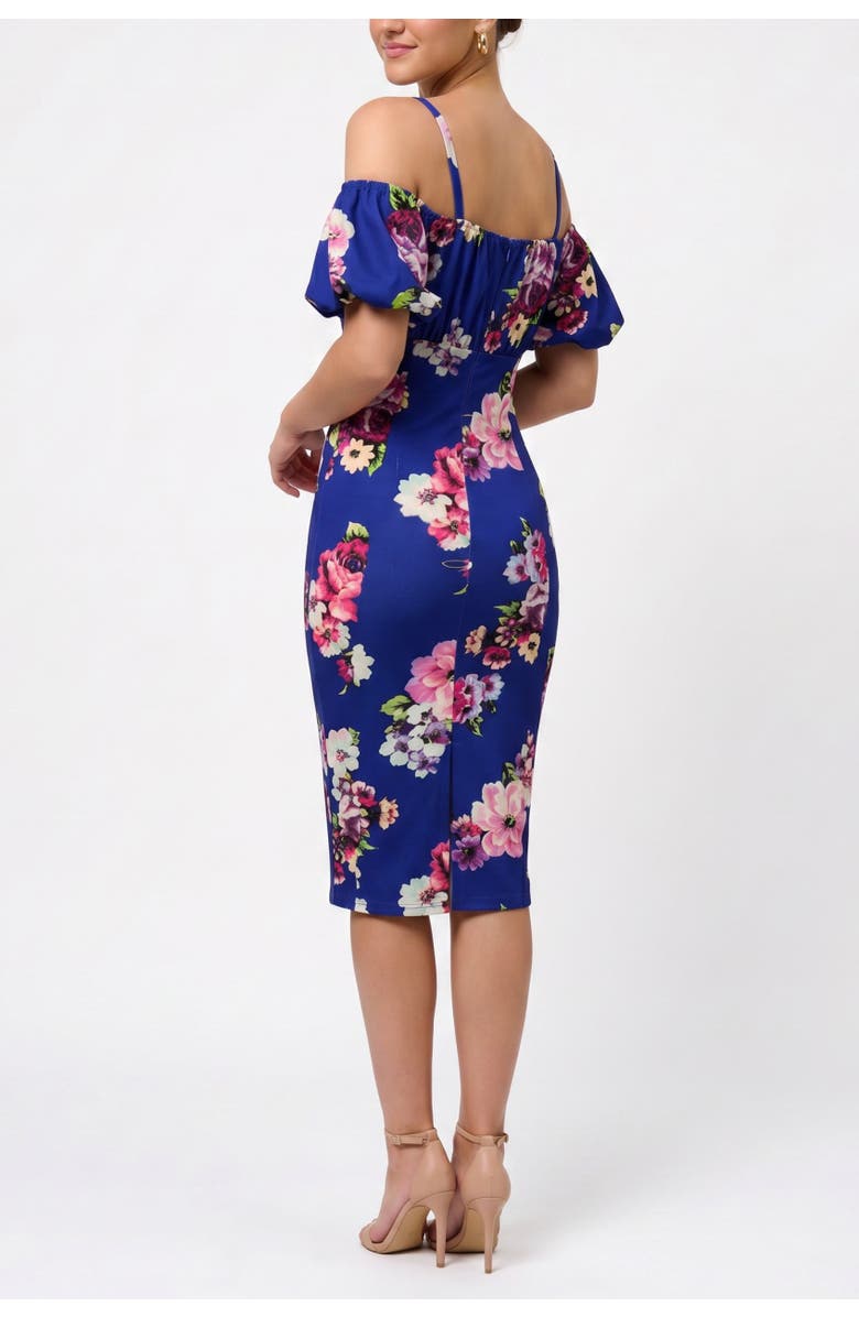 RACHEL Rachel Roy Samira Off the Shoulder Midi Dress, Alternate, color, Blue Floral