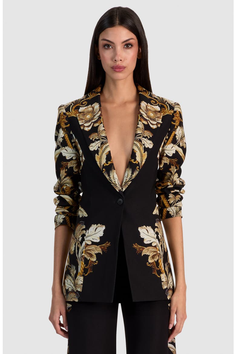 Shae Super Fitted Blazer, Alternate, color, NOIR ELEGANCE OFF WHITE