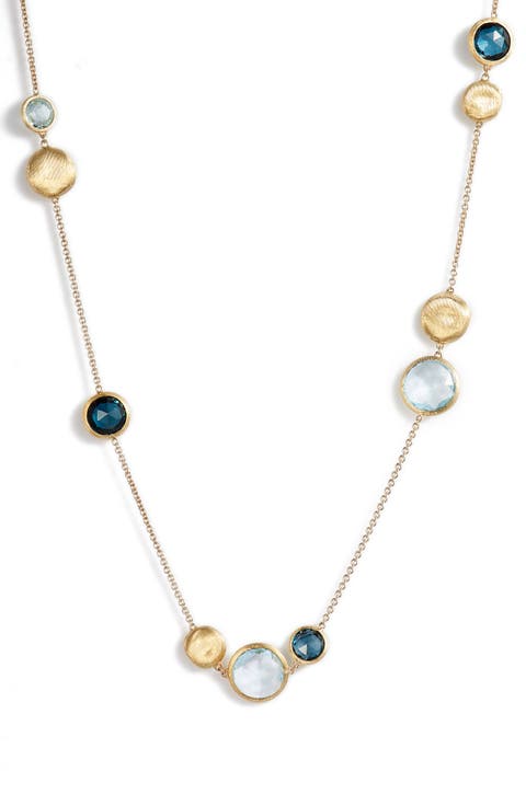 Marco Biecego Jaipur 18K Yellow Gold London Blue Topaz Necklace