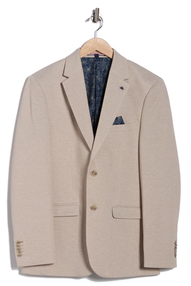 Knit Blazer, Main, color, BEIGE
