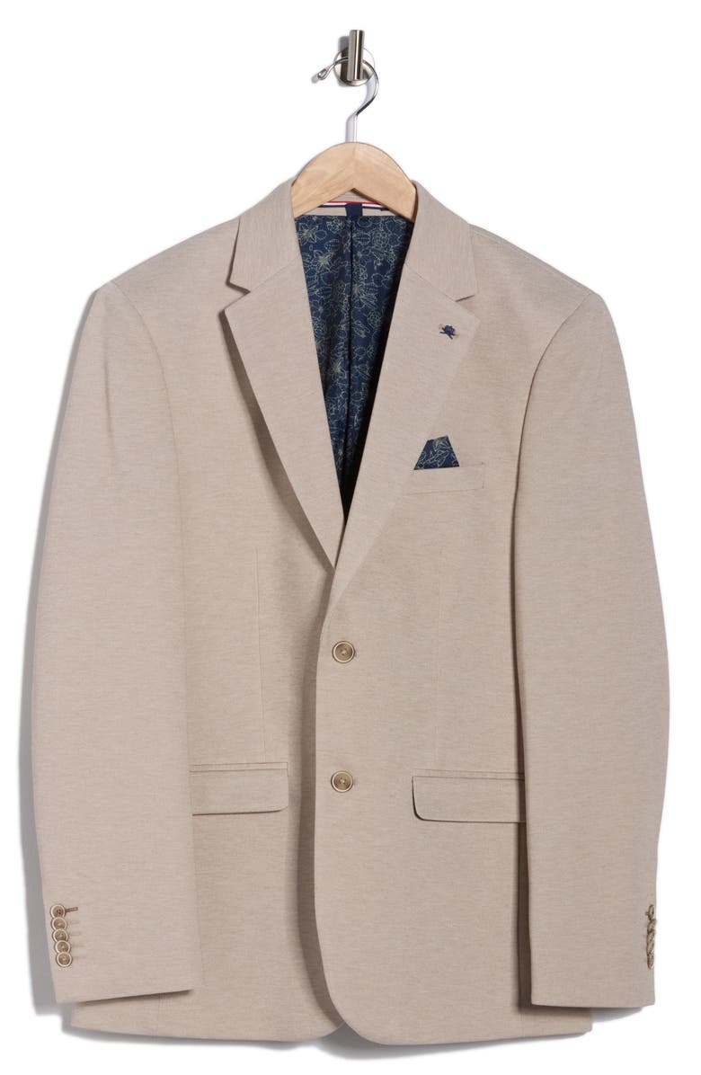 SOUL OF LONDON Knit Blazer, Main, color, Beige