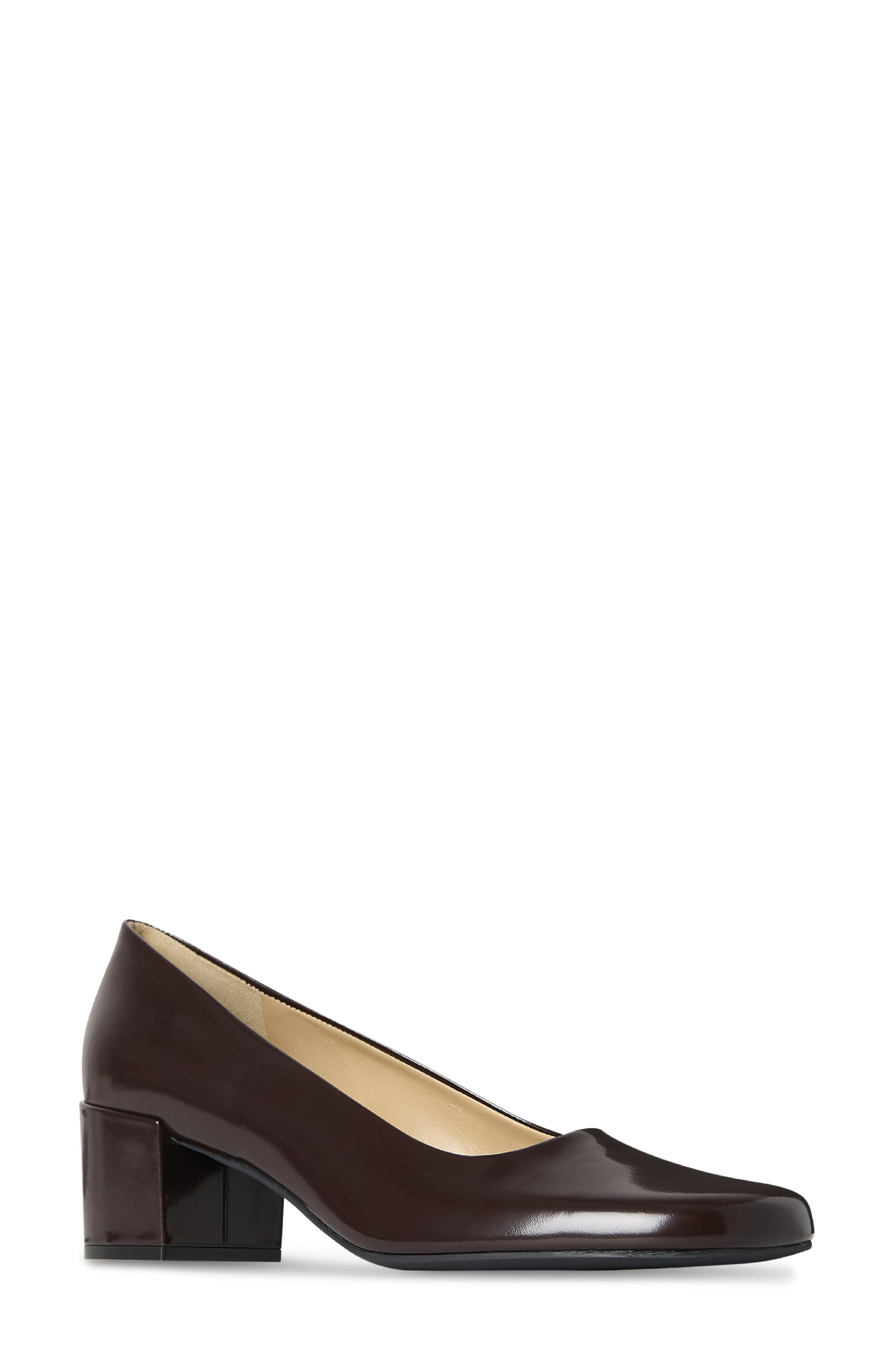 The Row Penelope Block Heel Pump, Main, color, Lacquer Brown