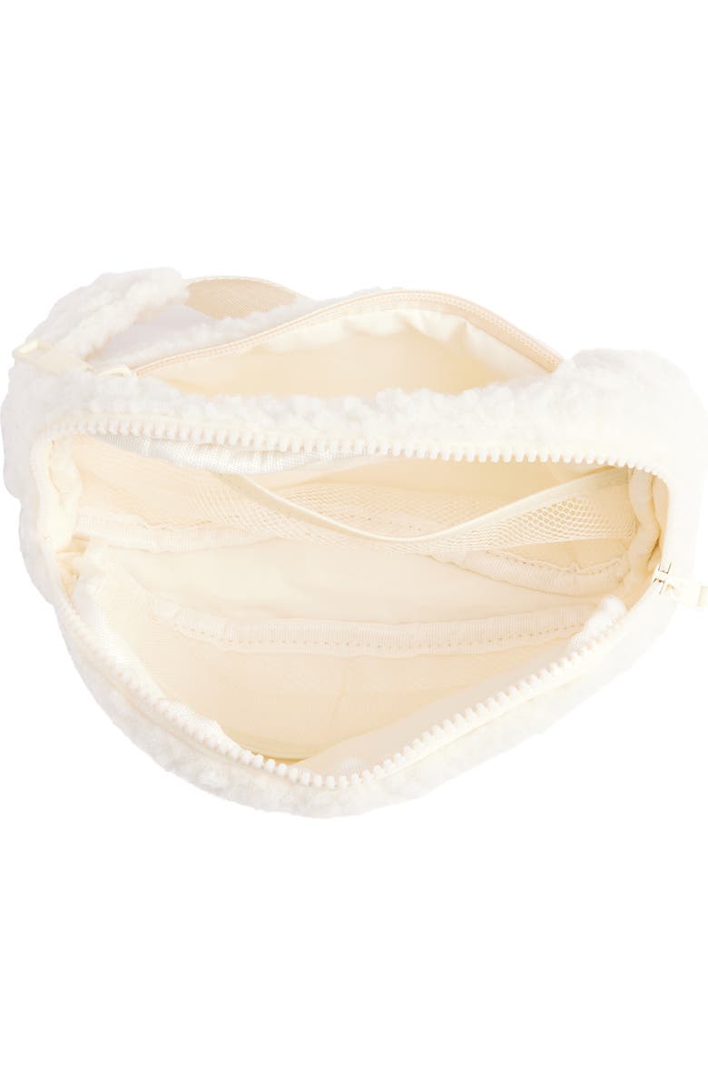 Zella Faux Shearling Crossbody, Alternate, color, Ivory Egret