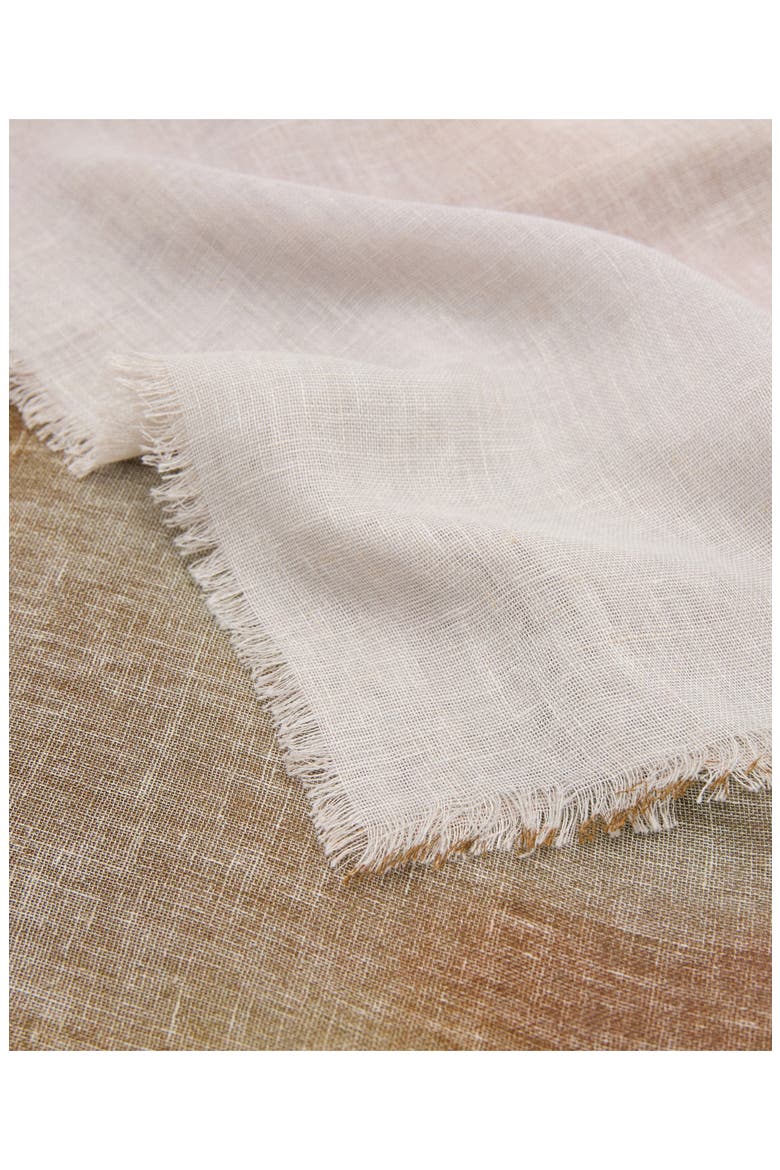 Ombré Effect Linen Scarf, Alternate, color, PINK