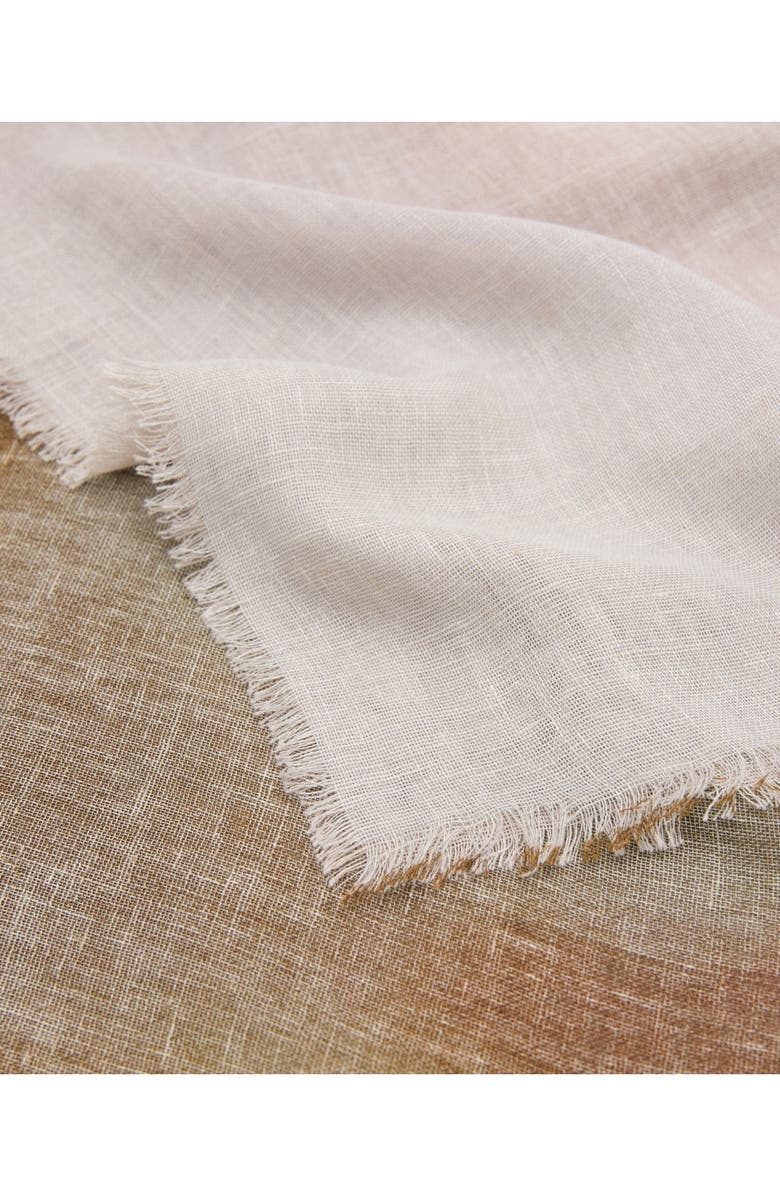 MANGO Ombré Effect Linen Scarf, Alternate, color, Pink