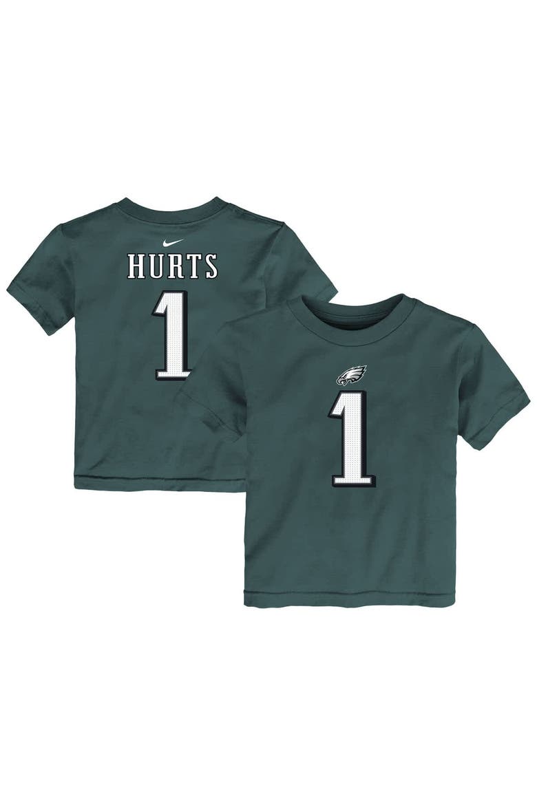 Toddler Nike Jalen Hurts Midnight Green Philadelphia Eagles Player Name & Number T-Shirt, Main, color, Green