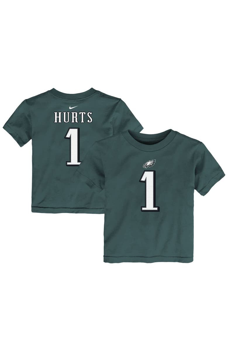 Nike Toddler Nike Jalen Hurts Midnight Green Philadelphia Eagles Player Name & Number T-Shirt, Main, color, Green