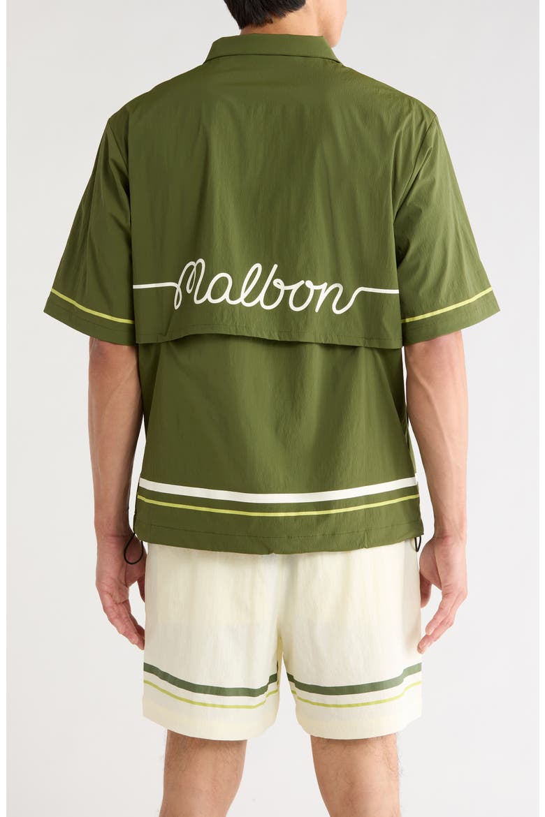 Playa Short Sleeve Half Zip Popover Windshirt, Alternate, color, CHIVE