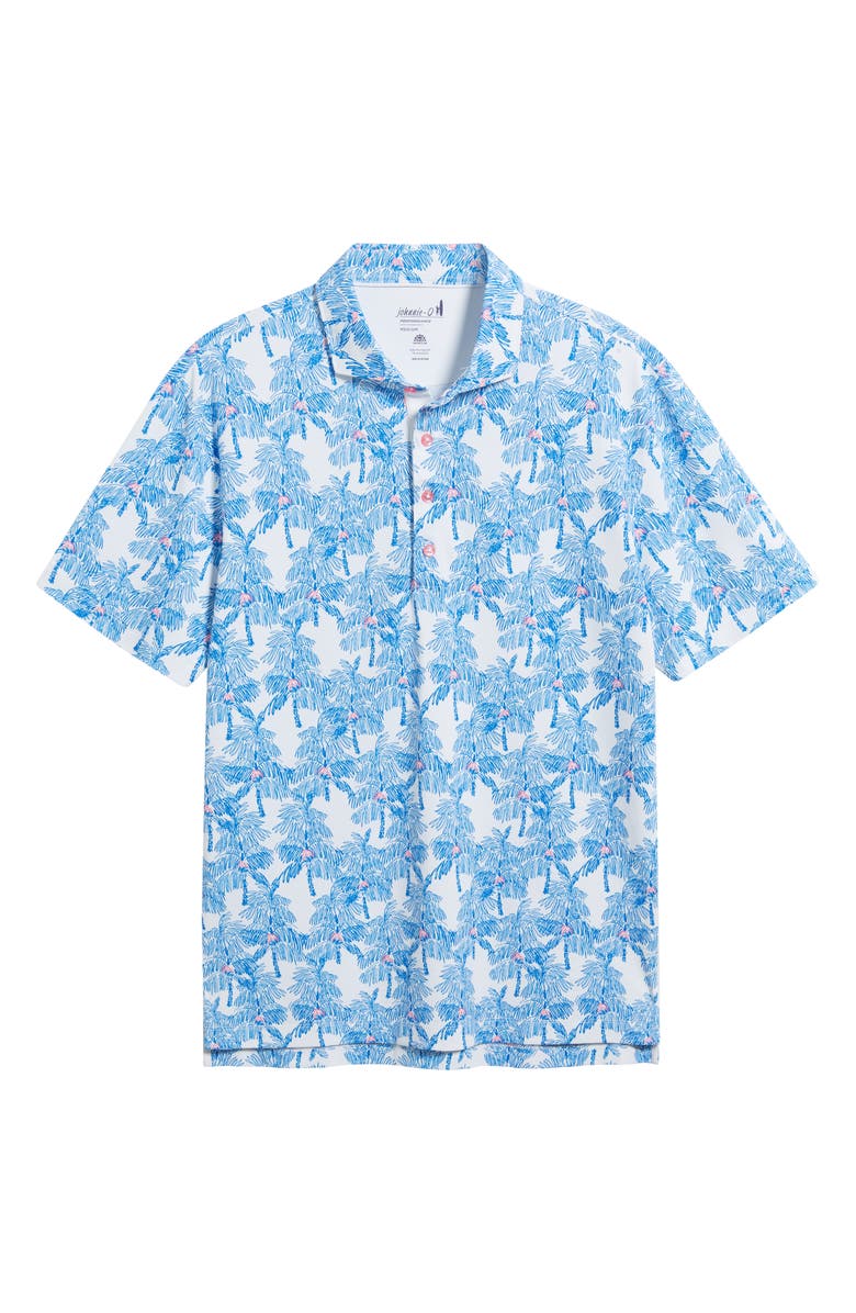 johnnie-O The Grove Palm Tree Print PREP-FORMANCE Golf Polo, Alternate, color, Palisades Blue