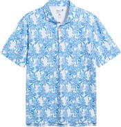johnnie-O The Grove Palm Tree Print PREP-FORMANCE Golf Polo