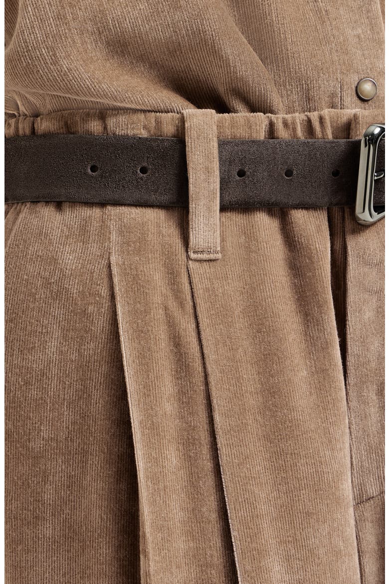Fluid corduroy trousers, Alternate, color, Espresso