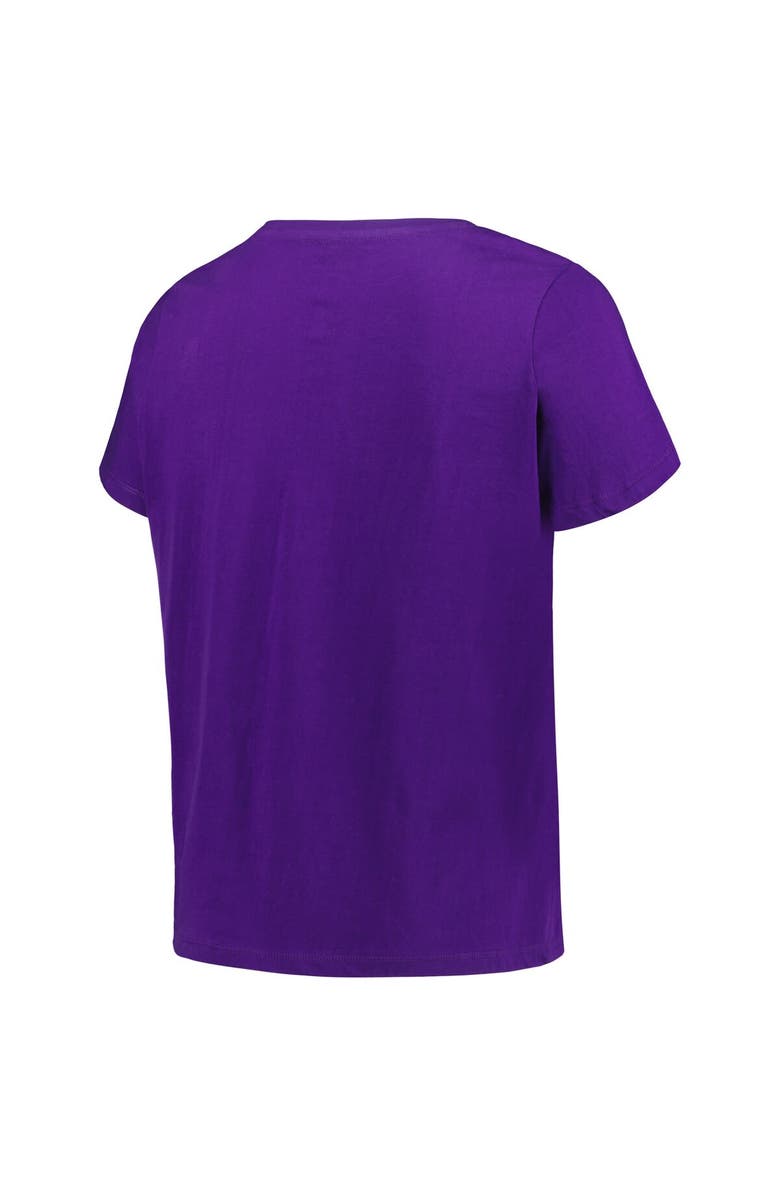 PROFILE Women's Profile Purple LSU Tigers Plus Size Arch Over Logo Scoop Neck T-Shirt, Alternate, color, Purple