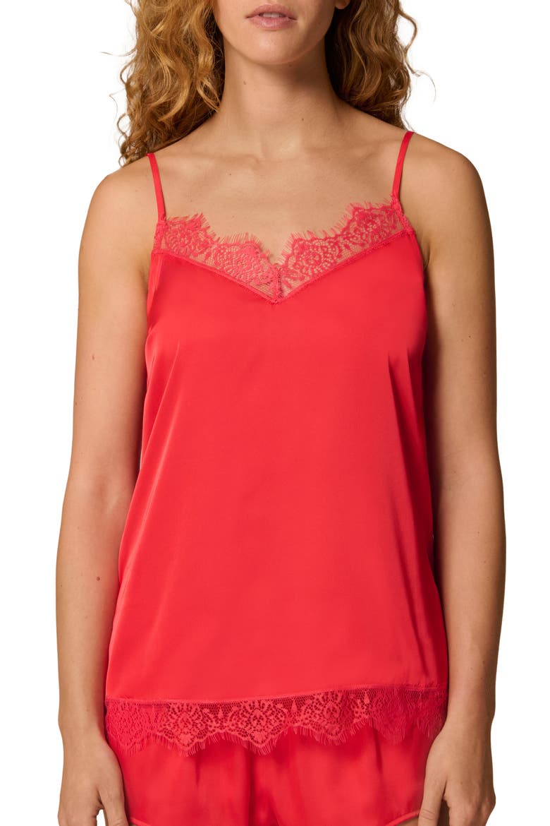Satin Secrets Camisole, Main, color, FLAMINGO