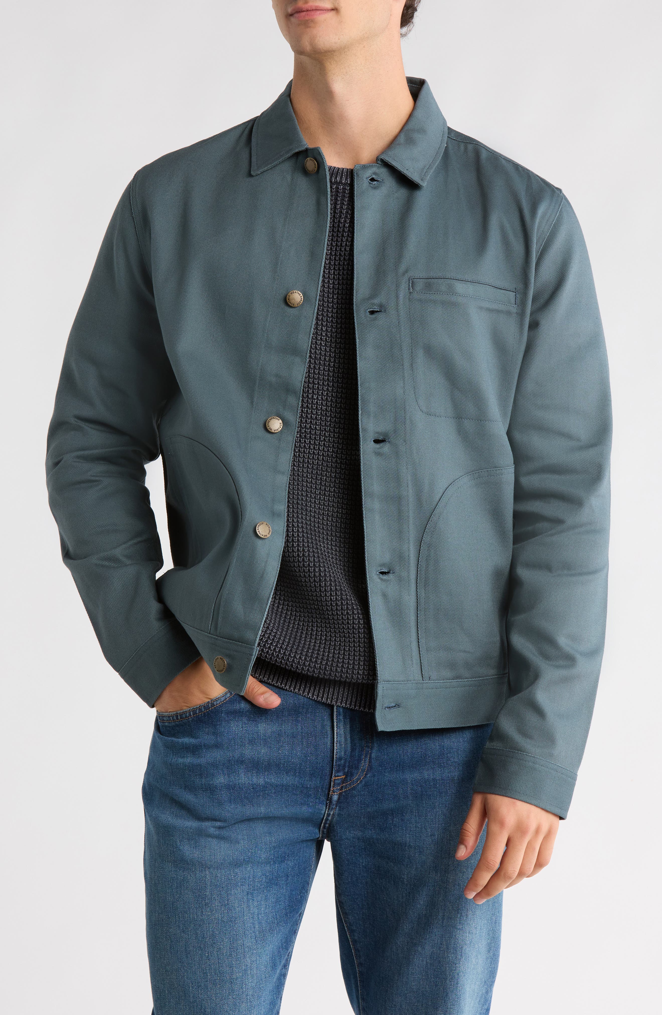 WEATHERPROOF VINTAGE Cotton Twill Modern Trucker Jacket