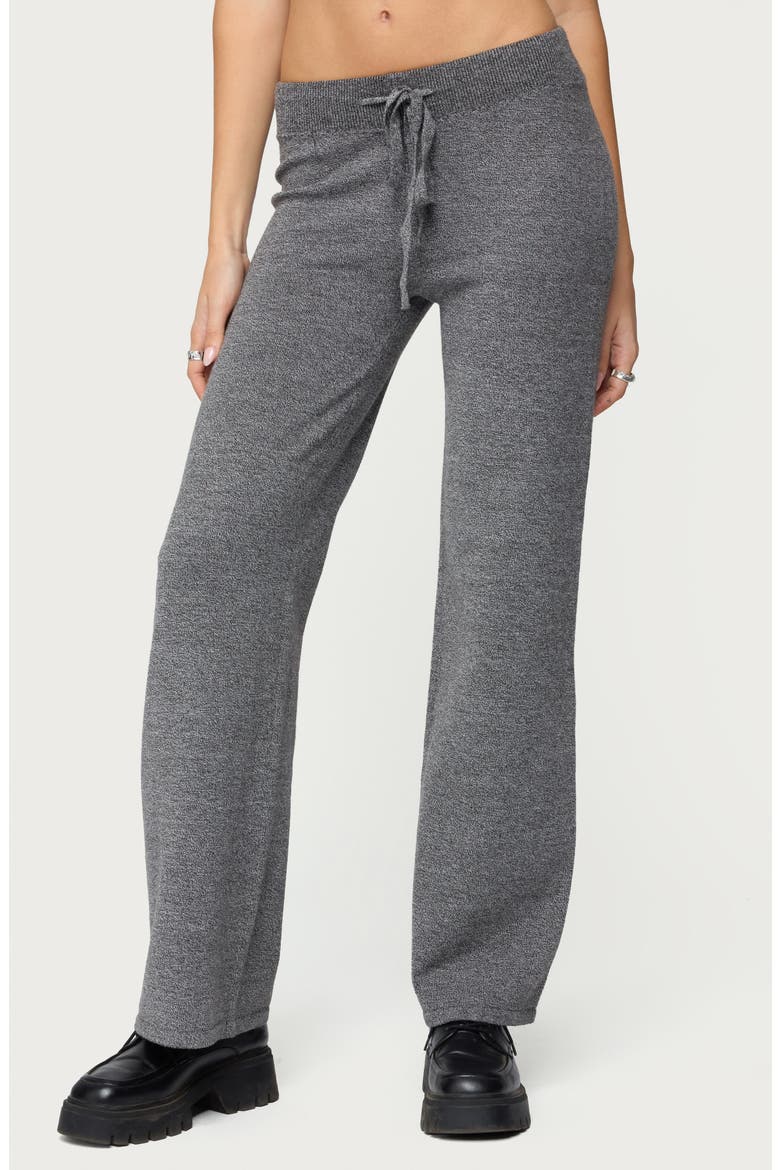 Ayah Knit Drawstring Pants, Main, color, DARK-GRAY-MELANGE