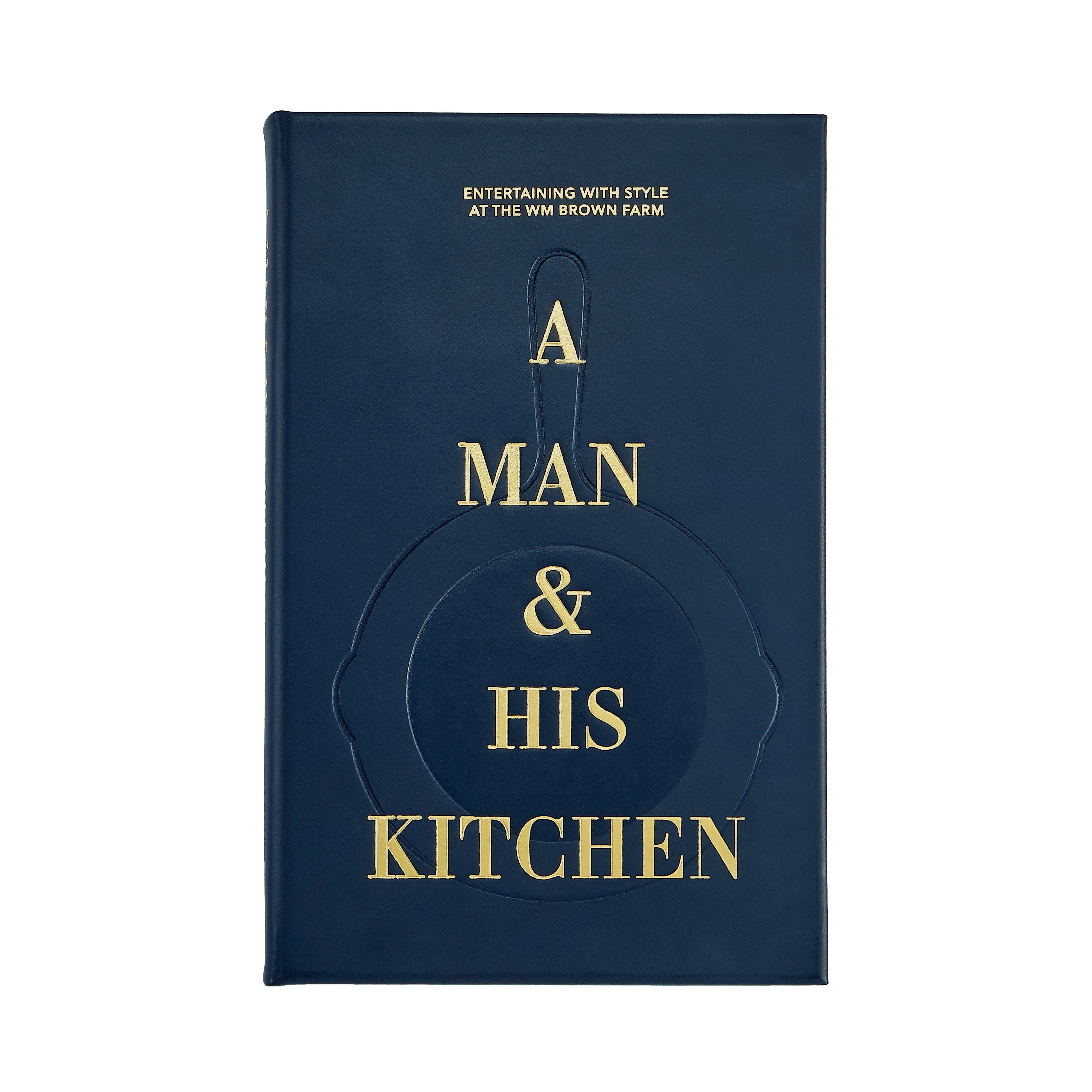 Graphic Image A Man & His Kitchen Leather Edition in Navy 