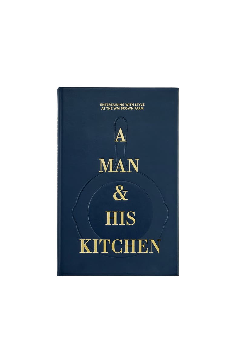 Graphic Image A Man & His Kitchen Leather Edition, Main, color, Navy