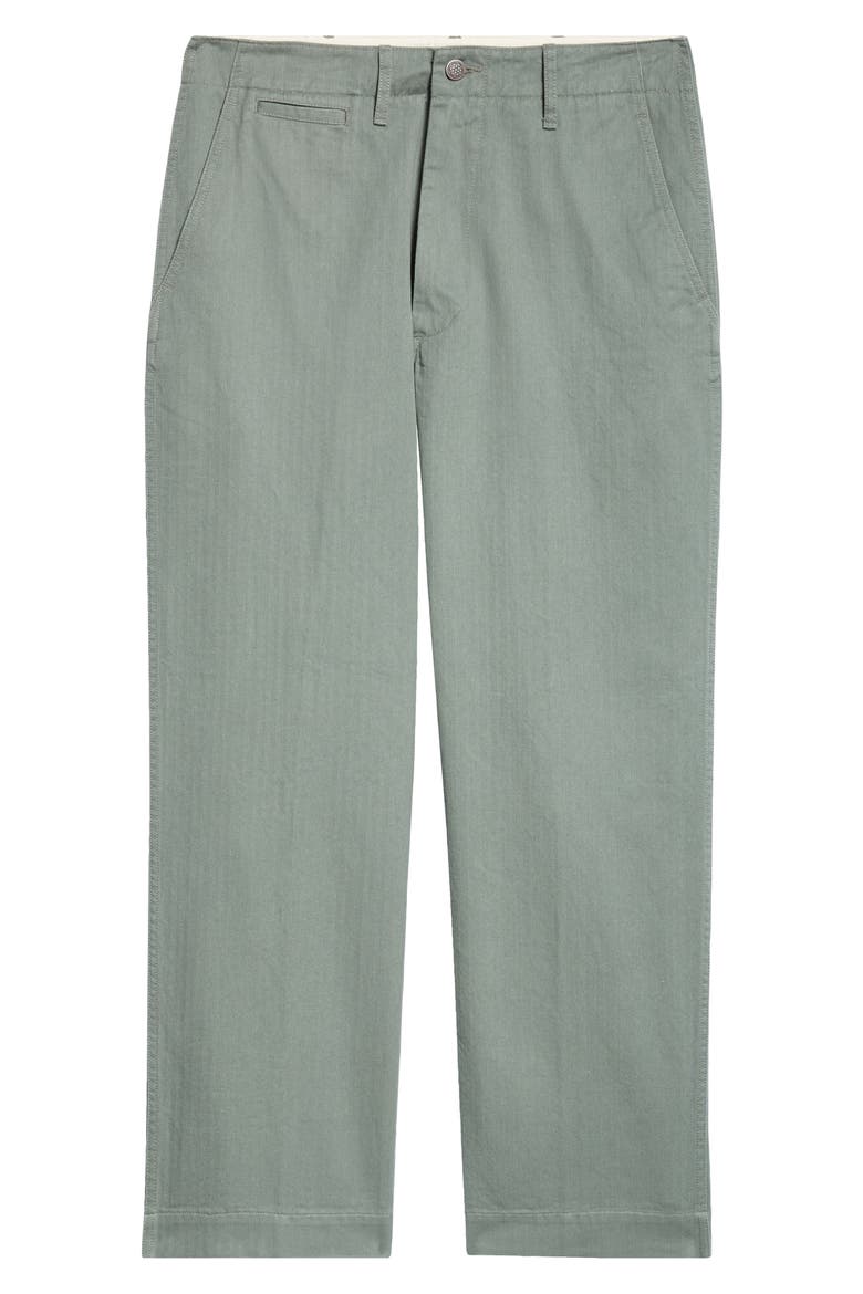 Mil Herringbone Stripe Pants, Alternate, color, SAGE 66