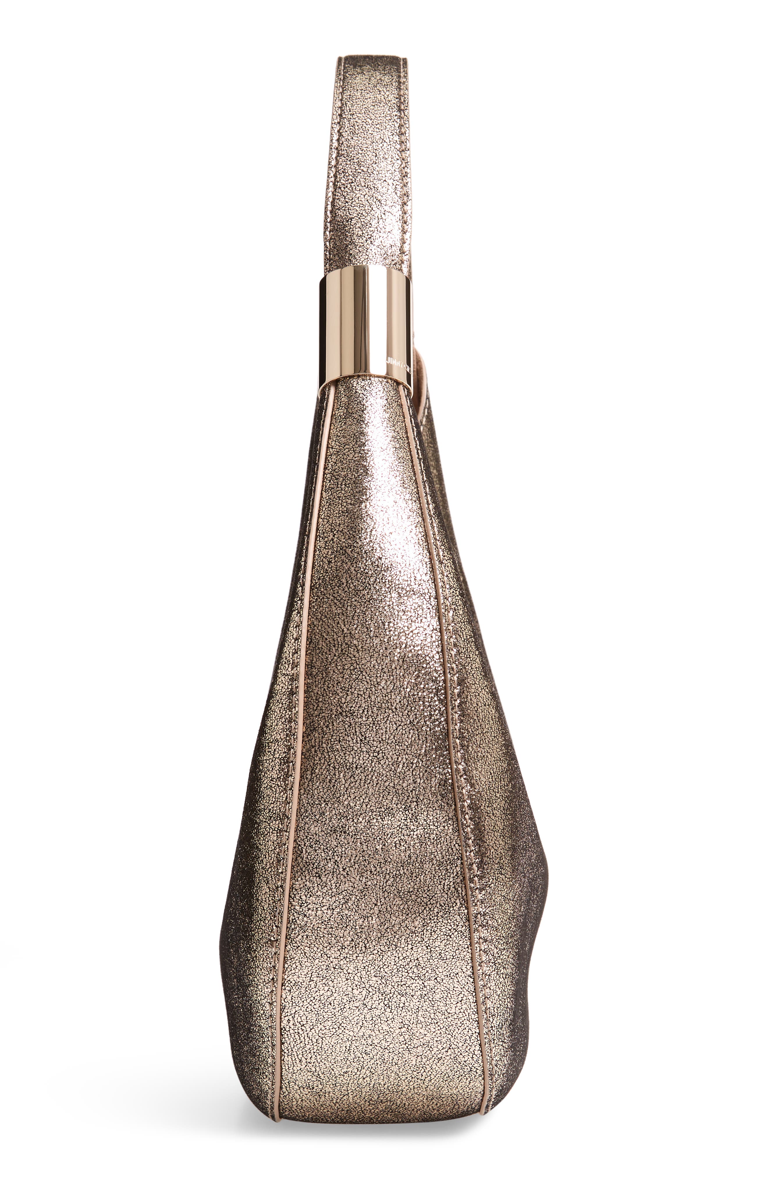 Jimmy Choo Steve Metallic Leather Hobo, Alternate, color, 