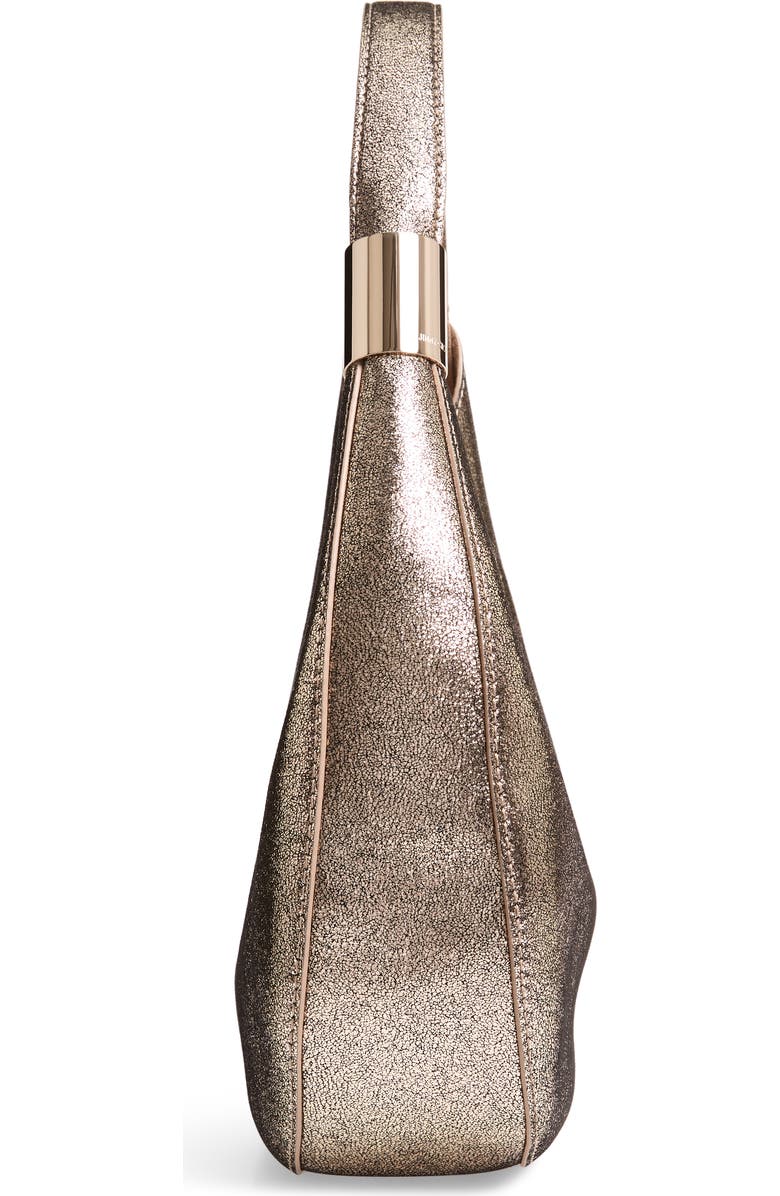 Jimmy Choo Steve Metallic Leather Hobo, Alternate, color,