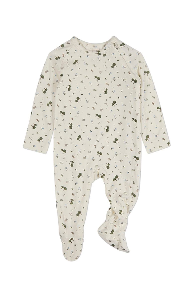 MiniMoi Baby Boys Allover Print Zippered Footie, Main, color, Marshmallow