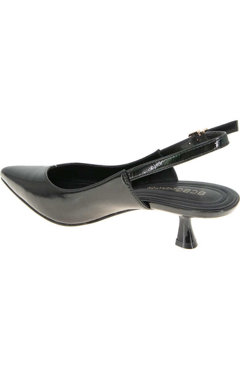 BCBGeneration Kira Slingback Kitten Heel Pump, Alternate, color, Black Patent